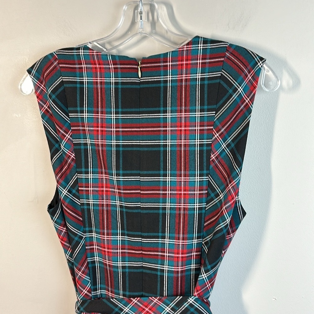 NWT Draper James Georgia Tartan Plaid Love Circle Waist Tree Dress Size 14 - Picture 14 of 16
